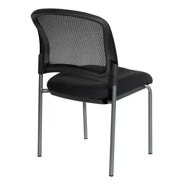 Pro Line II Titanium Finish Black Visitors Chair 86724R-30