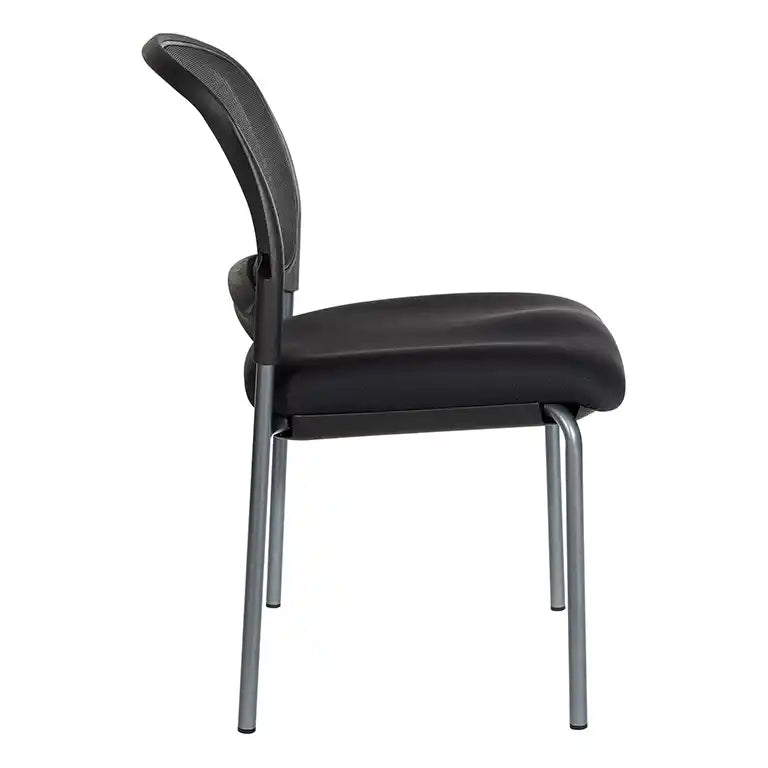 Pro Line II Titanium Finish Black Visitors Chair 86724R-30