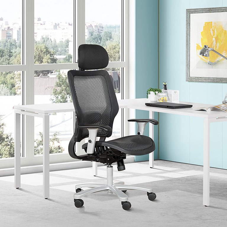 Space Big & Tall Air Grid® Manager's Chair with Headrest - 63-11A653RHM - Functional Office Furniture - 63-11A653RHM