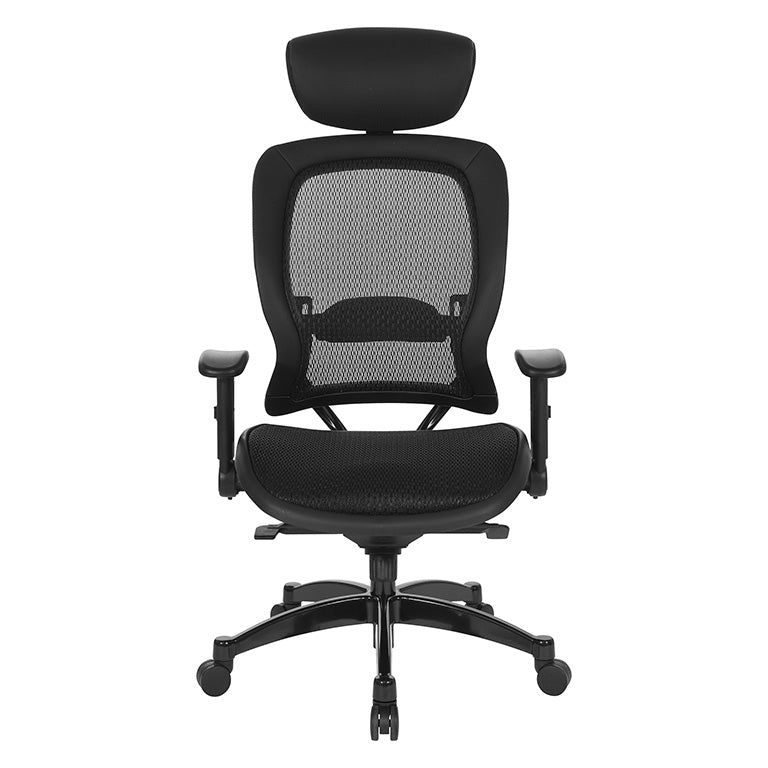 Space Excecutive Black Breathable Mesh Chair with Flip Arms - 27876R - Functional Office Furniture - 27876R
