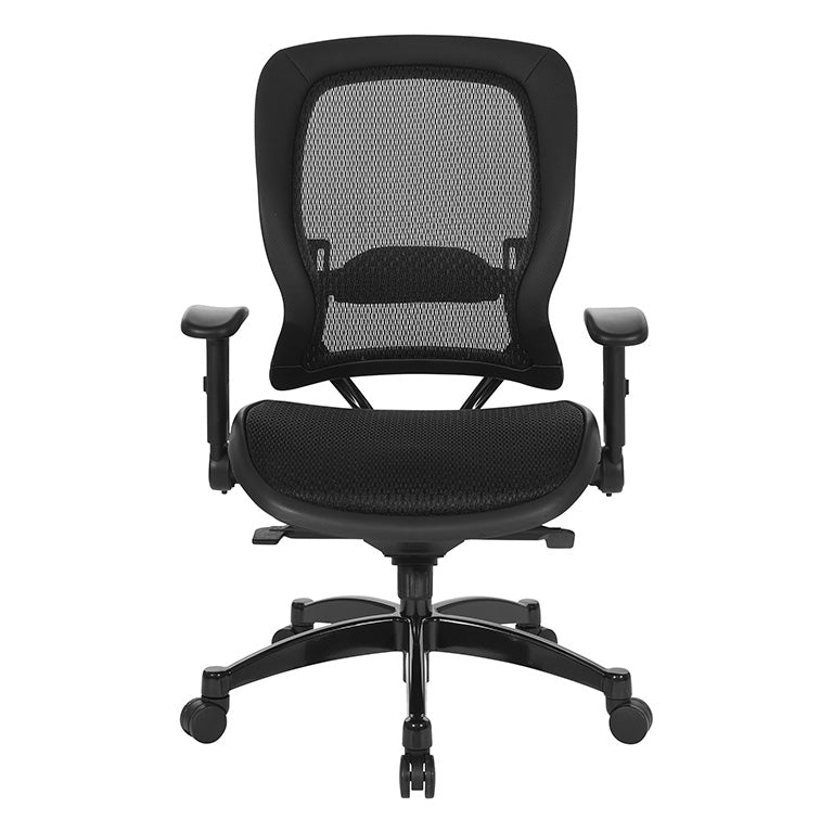 Space Manager's Black Breathable Mesh Chair with Flip Arms - 2787R - Functional Office Furniture - 2787R