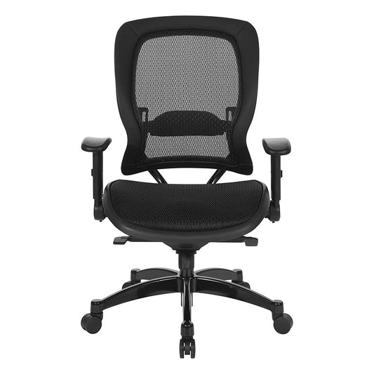 Space Manager's Black Breathable Mesh Chair with Flip Arms - 2787R - Functional Office Furniture - 2787R