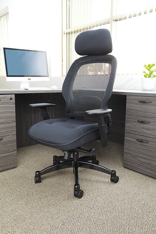 Space Professional Deluxe Black Breathable Mesh Back Chair - 25004 - Functional Office Furniture - 25004