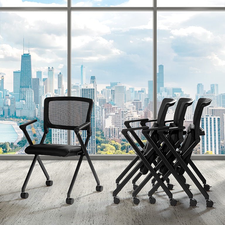 WorkSmart Folding Chair with breathable Mesh Back - FC8483-231 - Functional Office Furniture - FC8483-231