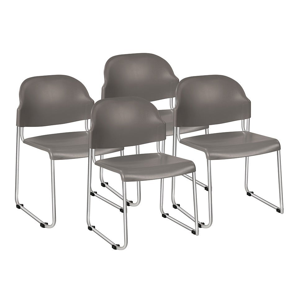 WorkSmart Stack Chair with Plastic Seat and Back - STC3030-2 - Functional Office Furniture - STC3030-2