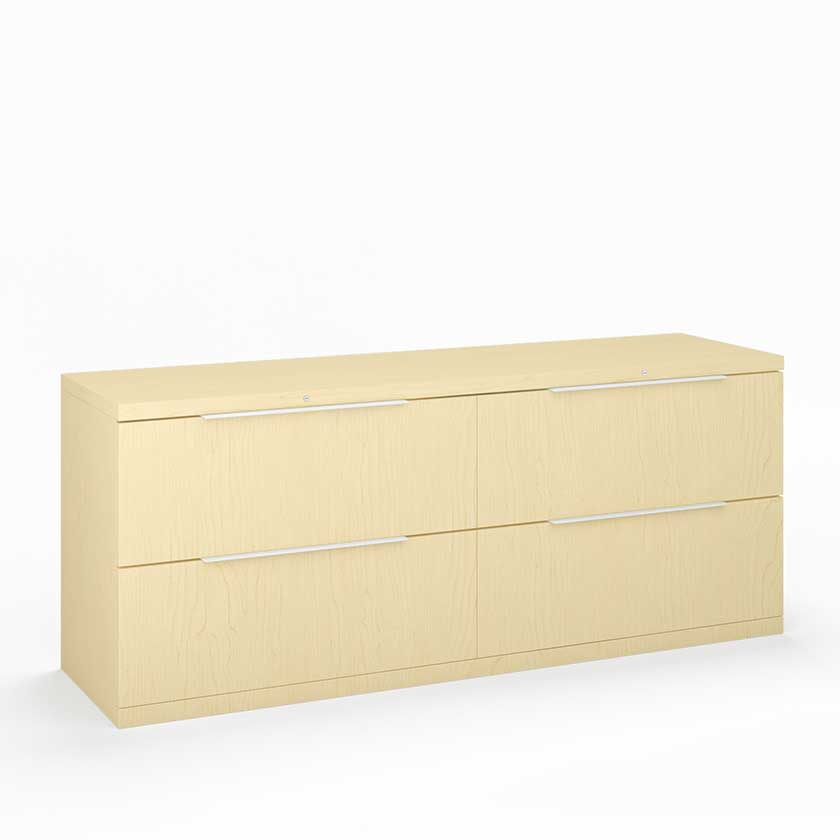 Credenza with Four Lateral File Drawers (72x20x29) - Office Desks - LM582