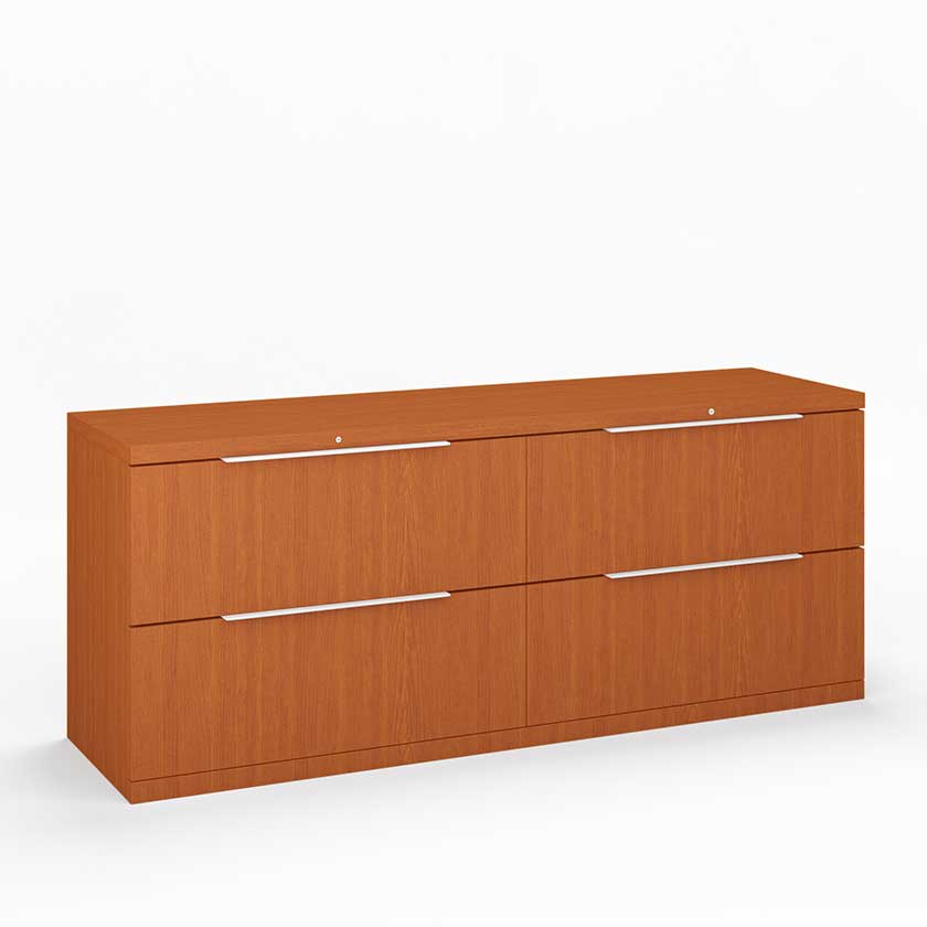 Credenza with Four Lateral File Drawers (72x20x29) - Office Desks - LM582