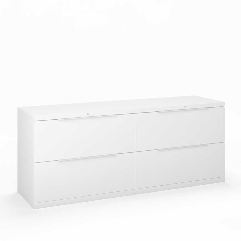 Credenza with Four Lateral File Drawers (72x20x29) - Office Desks - LM582