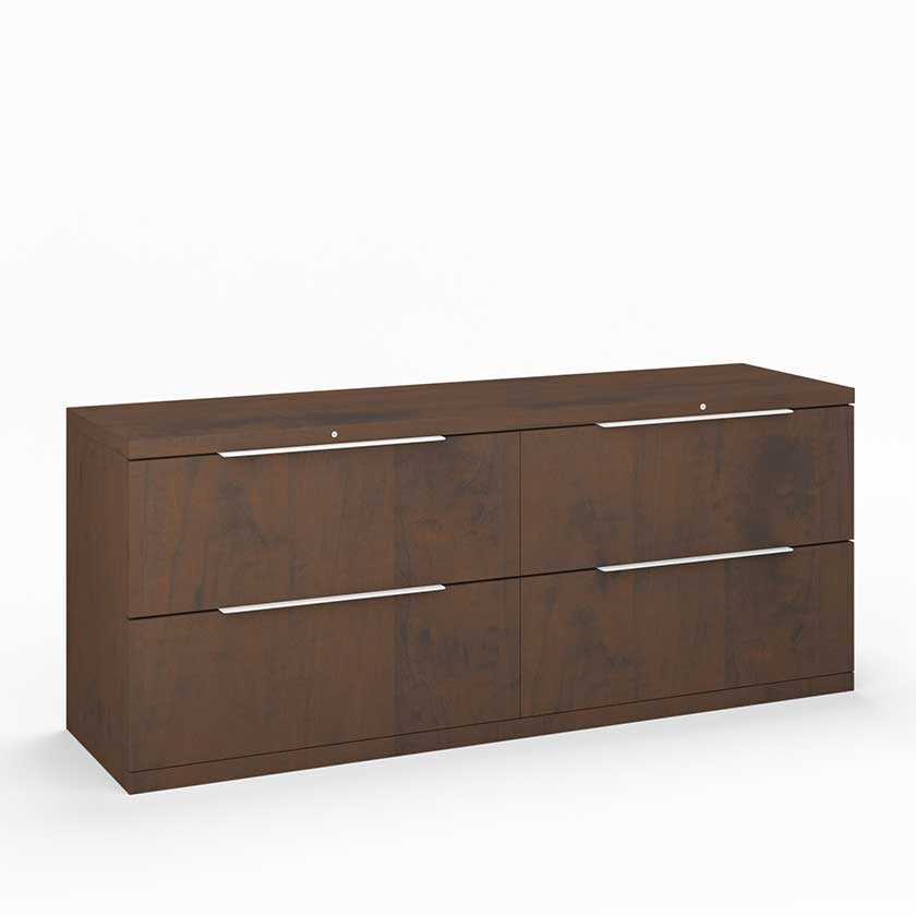 Credenza with Four Lateral File Drawers (72x20x29) - Office Desks - LM582