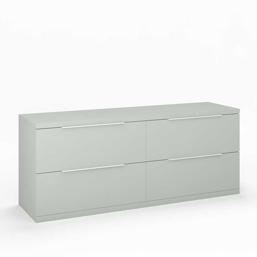 Credenza with Four Lateral File Drawers (72x20x29) - Office Desks - LM582