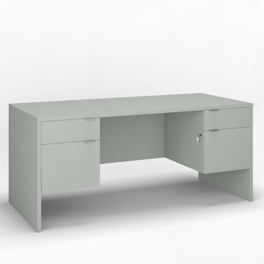 Desk with Box and File 3/4 Pedestals (60x30) - Office Desks - LM6030DP