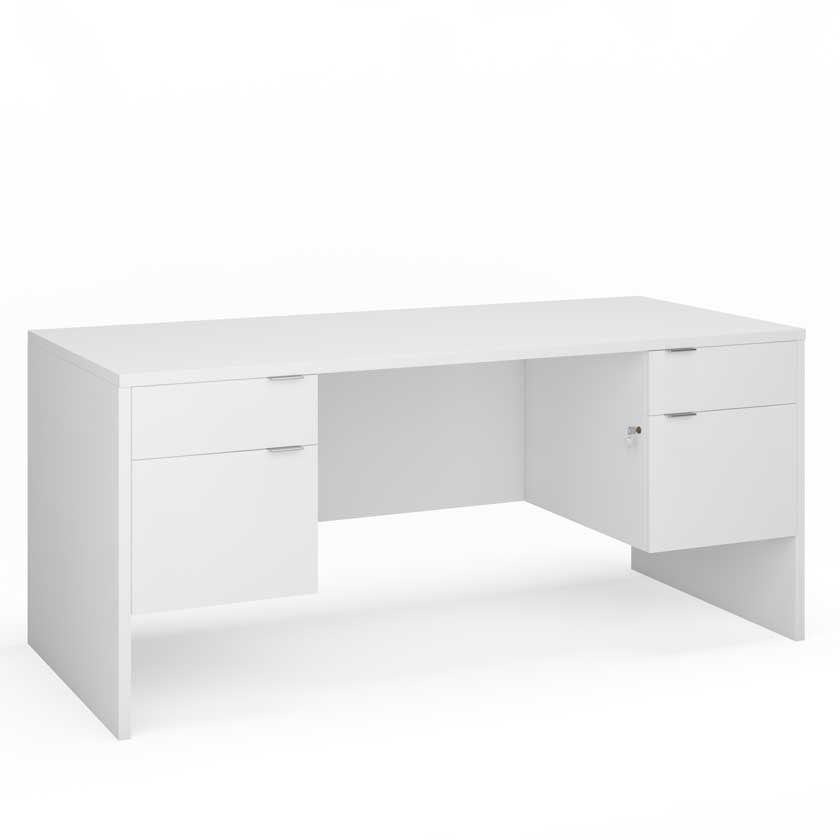 Desk with Box and File 3/4 Pedestals (60x30) - Office Desks - LM6030DP