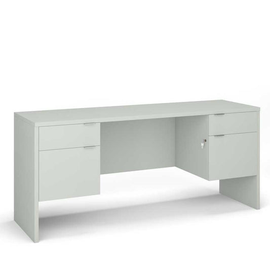 Desk with Box and File 3/4 Pedestals (72x30) - Office Desks - LM7230DP