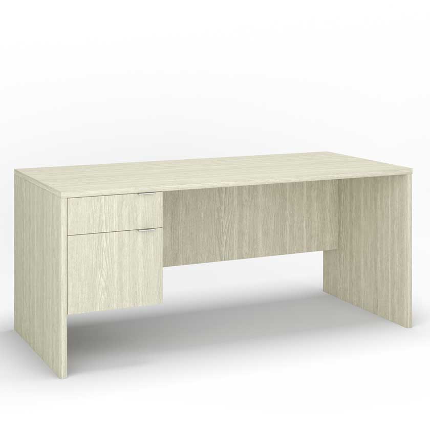 Desk with Left B/F 3/4 Pedestals (60x30) - Office Desks - LM6030-SL