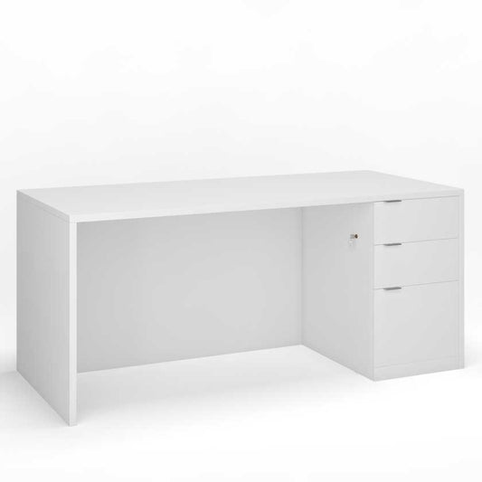 Executive Desk with Right B/B/F Pedestal (72x30) - Office Desks - PLM7230-SR