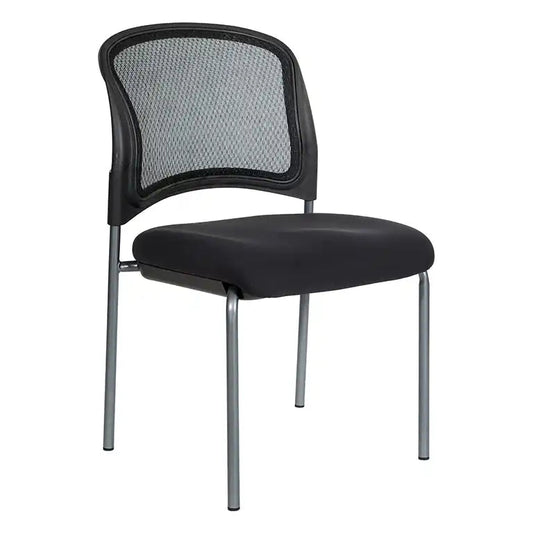 Pro Line II Titanium Finish Black Visitors Chair 86724R-30 - Office Desks - 86724R-30