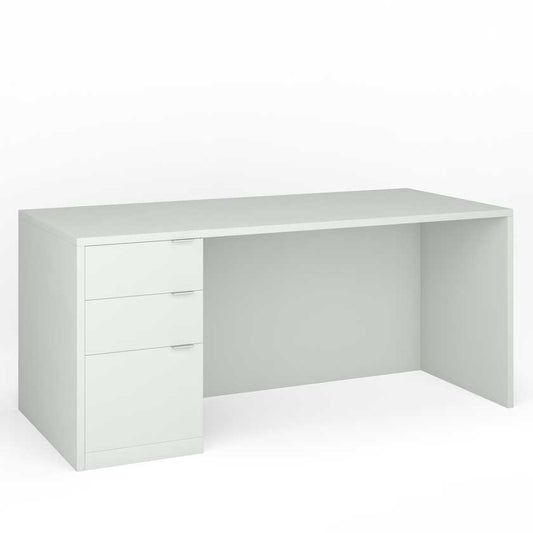 Sales Desk with Left B/B/F Pedestal (48x24) - Office Desks - PLM4824-SL