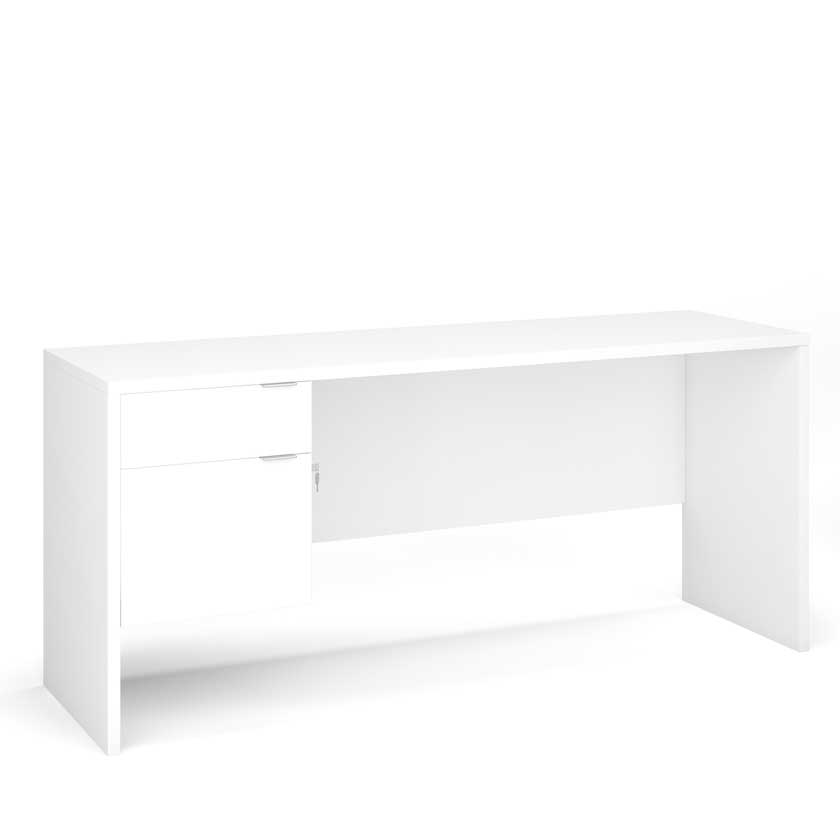 Sales Desk with Left B/F 3/4 Pedestal (48x24) - Office Desks - PLM4824-SL