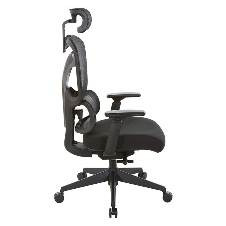 Proline II Mesh Back Manager's Chair with Headrest - 71142HR-3 - Functional Office Furniture - 71142HR-3