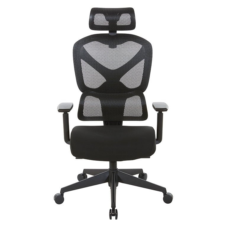 Proline II Mesh Back Manager's Chair with Headrest - 71142HR-3 - Functional Office Furniture - 71142HR-3