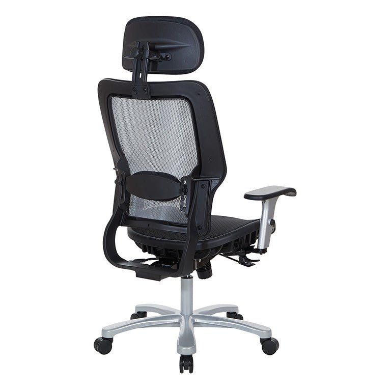 Space Big & Tall Air Grid® Manager's Chair with Headrest - 63-11A653RHM - Functional Office Furniture - 63-11A653RHM