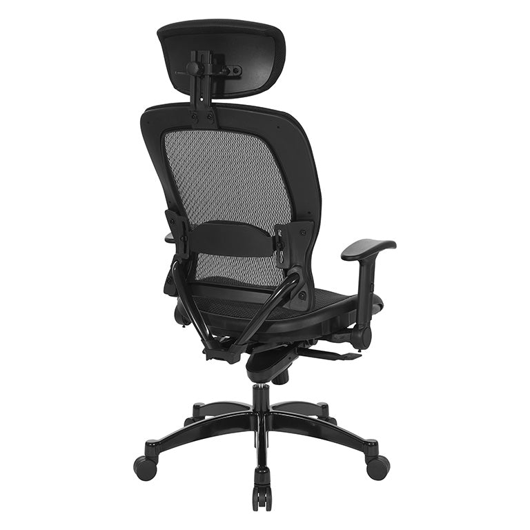 Space Excecutive Black Breathable Mesh Chair with Flip Arms - 27876R - Functional Office Furniture - 27876R