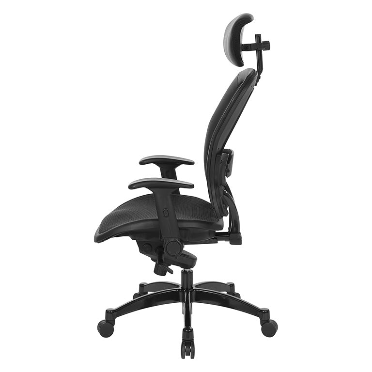 Space Excecutive Black Breathable Mesh Chair with Flip Arms - 27876R - Functional Office Furniture - 27876R