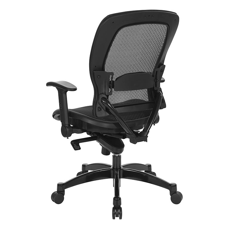 Space Manager's Black Breathable Mesh Chair with Flip Arms - 2787R - Functional Office Furniture - 2787R