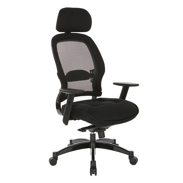 Space Professional Deluxe Black Breathable Mesh Back Chair - 25004 - Functional Office Furniture - 25004