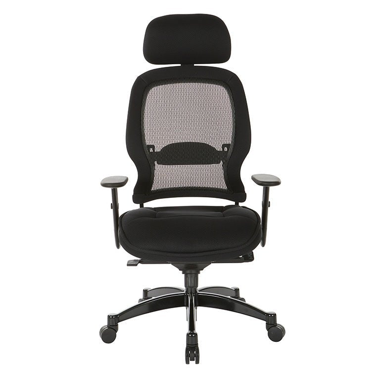 Space Professional Deluxe Black Breathable Mesh Back Chair - 25004 - Functional Office Furniture - 25004