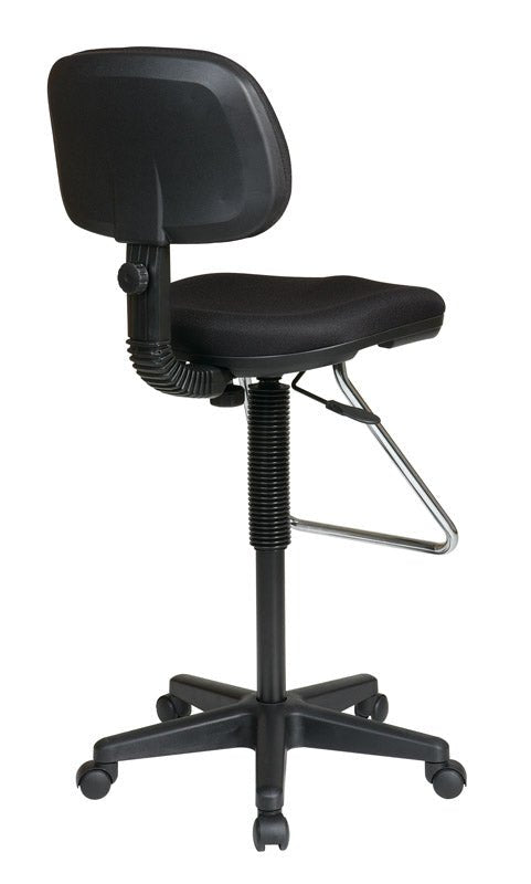 WorkSmart Economical Chair with Chrome Teardrop Footrest - DC430-231 - Functional Office Furniture - DC430-231