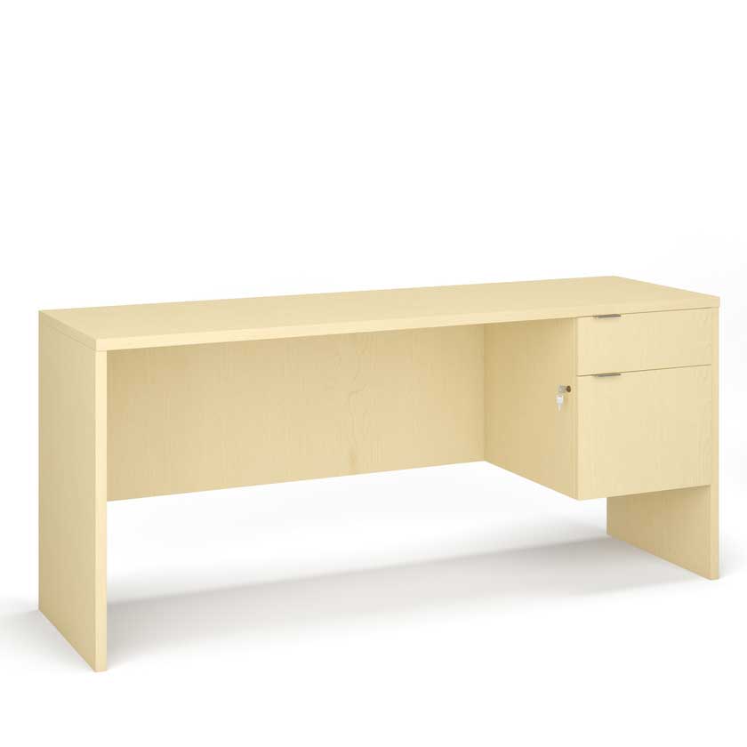 Credenza with Left or Right B/F 3/4 Pedestal (72x20) - Office Desks - LM7220