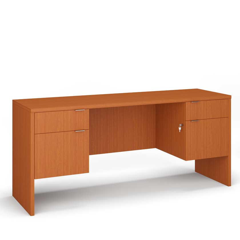 Desk with Box and File 3/4 Pedestals (72x30) - Office Desks - LM7230DP