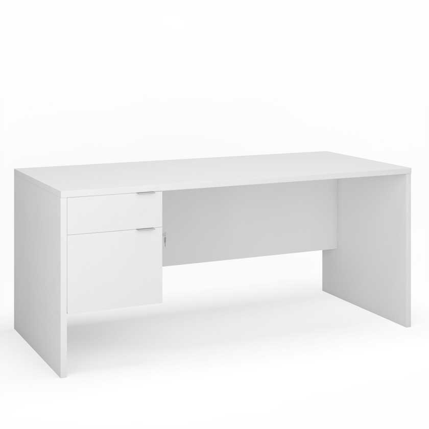 Desk with Left B/F 3/4 Pedestals (60x30) - Office Desks - LM6030-SL