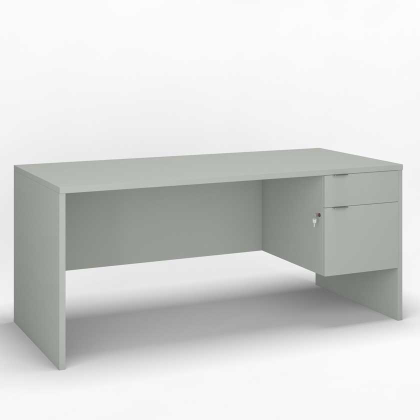 Desk with Right B/F 3/4 Pedestal (66x30) - Office Desks - LM6630