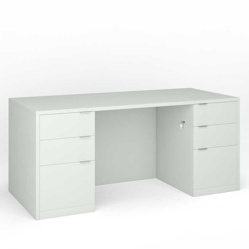 Executive Desk with Full Pedestals (60x30) - Office Desks - PLM6030DP