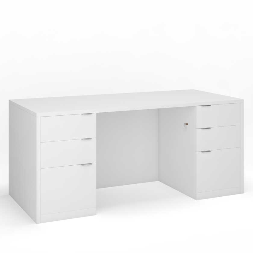 Executive Desk with Full Pedestals (60x30) - Office Desks - PLM6030DP