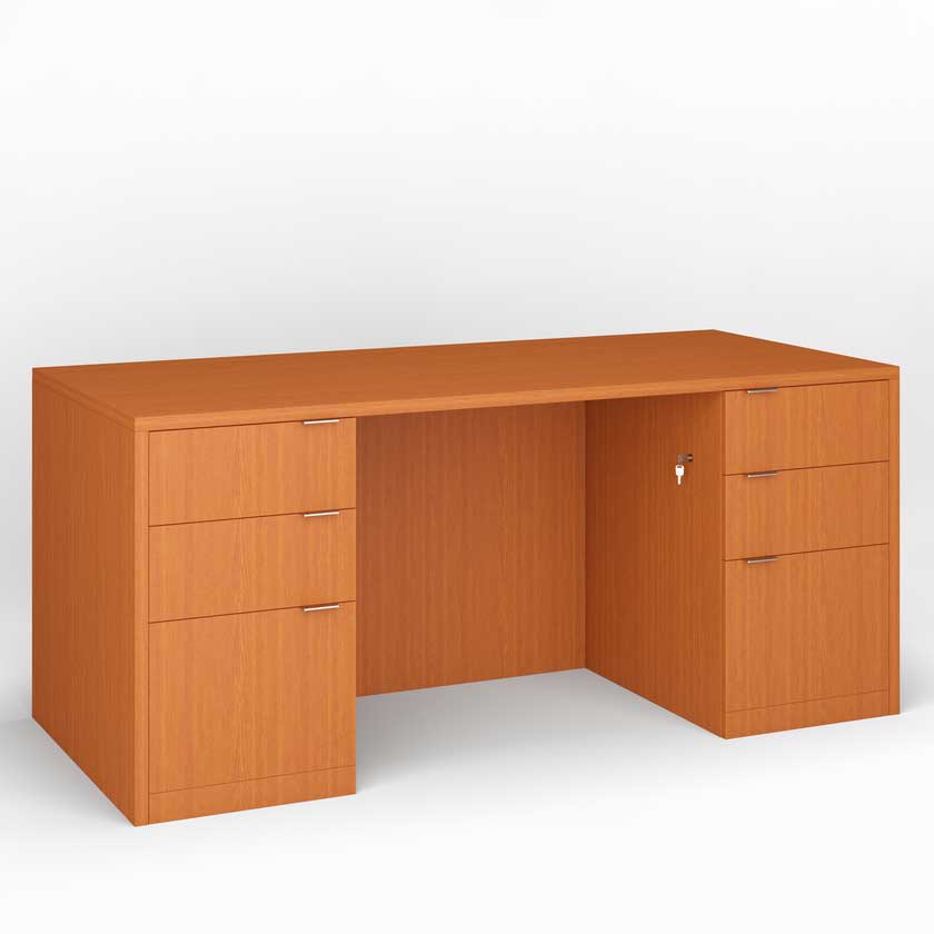 Executive Desk with Full Pedestals (60x30) - Office Desks - PLM6030DP