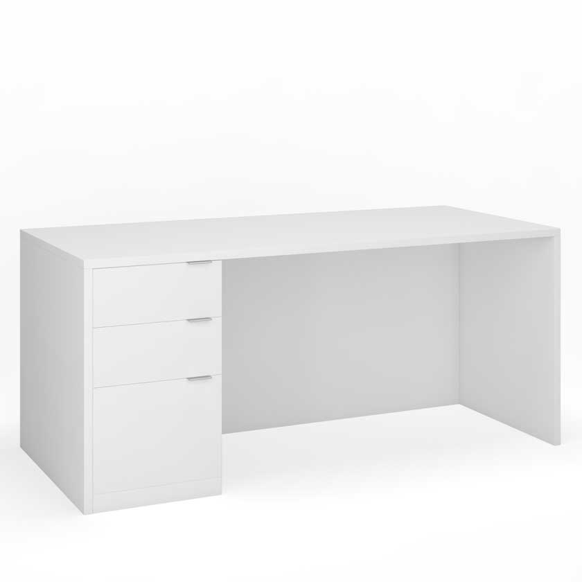 Executive Desk with Left B/B/F Pedestal (60x30) - Office Desks - PLM6030-SL