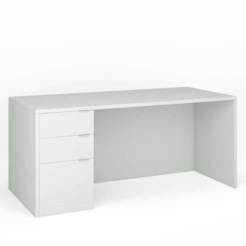 Executive Desk with Left B/B/F Pedestal (60x30) - Office Desks - PLM6030-SL