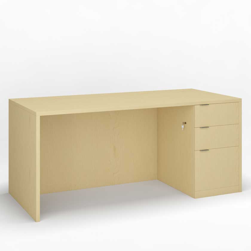 Laminated Executive Desk (60x30) Right B/B/F Contract Quality US-Made ...