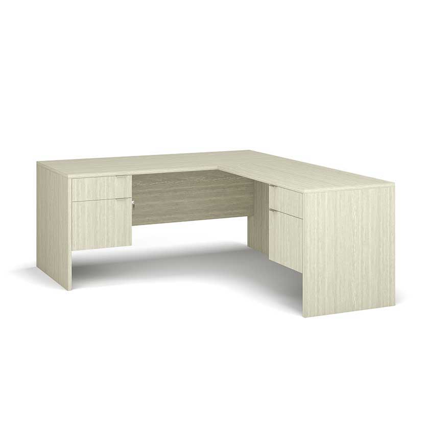 L-Shaped Desk with 3/4 F/B and F/B (72x72x29) - Office Desks - 7272LSBF