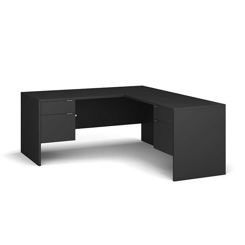 L-Shaped Desk with 3/4 F/B and F/B (72x72x29) - Office Desks - 7272LSBF