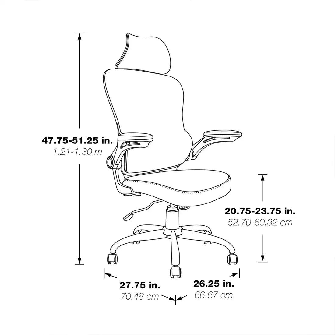 WorkSmart Mesh Back Manager's Chair with Headrest - EM60946HR-3 - Functional Office Furniture - EM60946HR-3