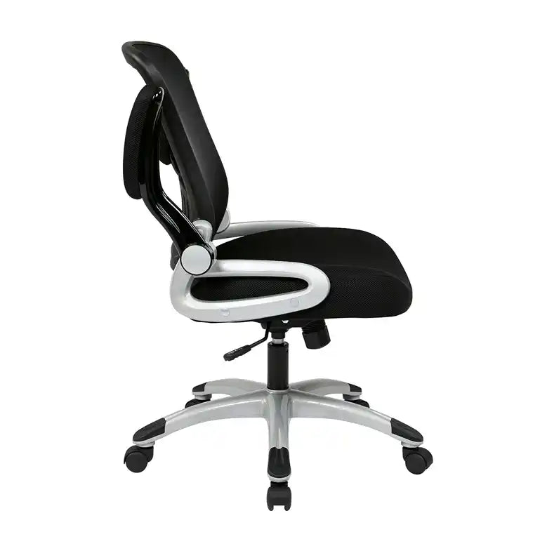 WorkSmart Screen Back and Bonded Leather Seat Managers Chair EM35206-EC3 - Office Desks - EM35206-EC3