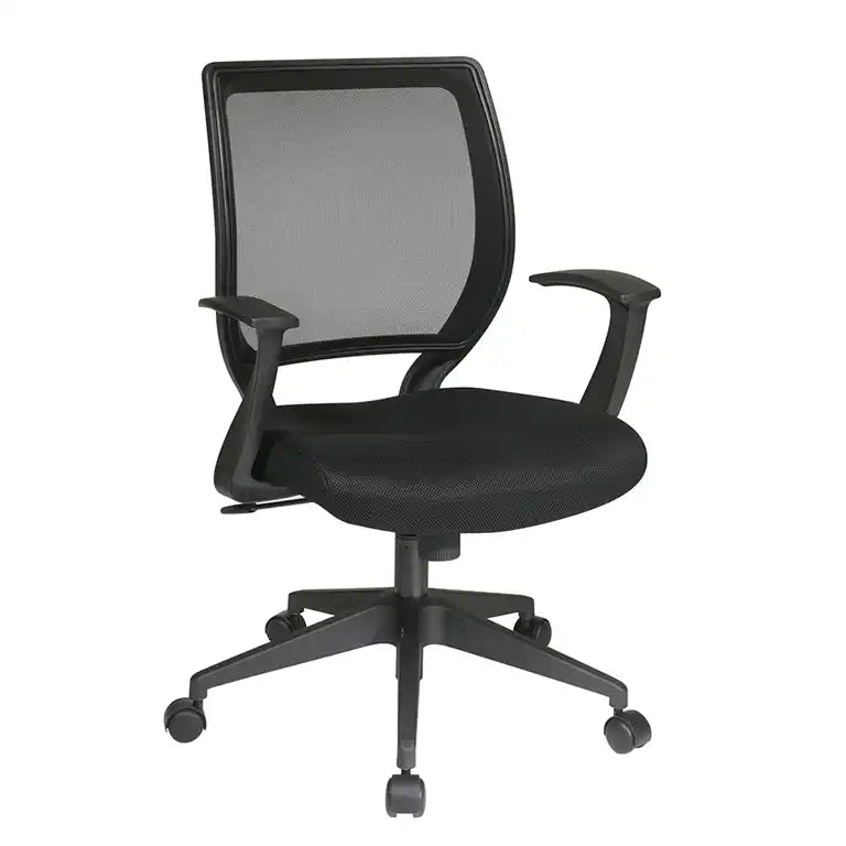 WorkSmart Screen Back Task Chair with "T" Arms EM51022N-3 - Office Desks - EM51022N-3